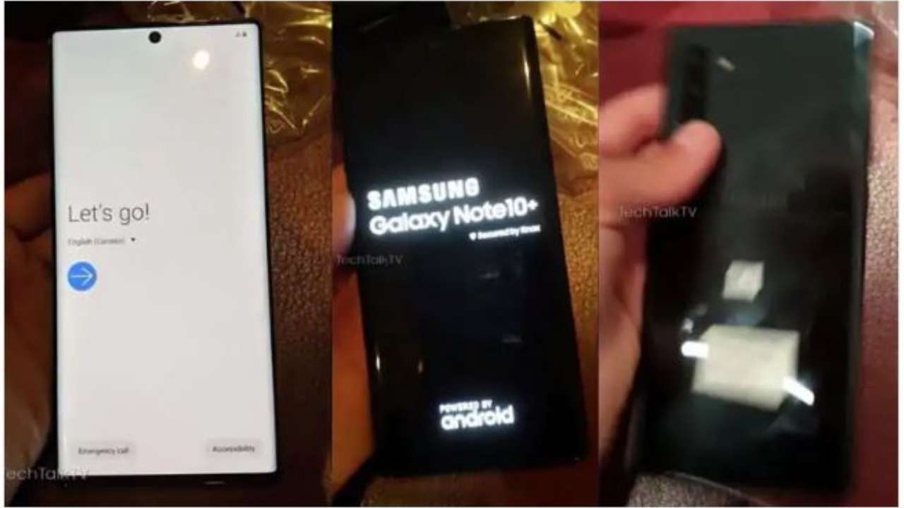 leaked images of Samsung Galaxy Note 10+