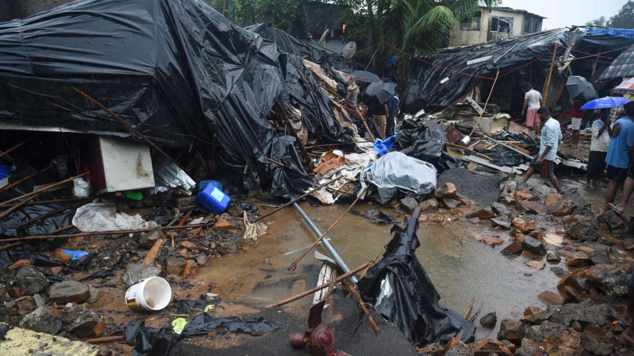 Mumbai rains Wall collapses in Malad, 18 dead