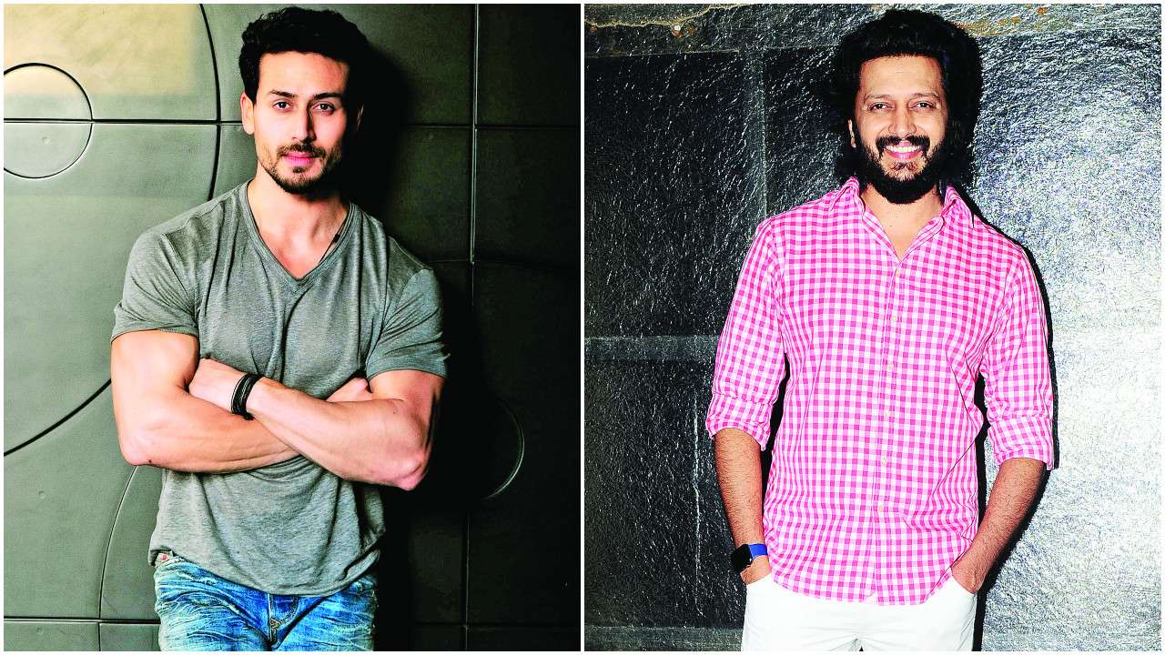 Tiger Shroff (left) and Riteish Deshmukh