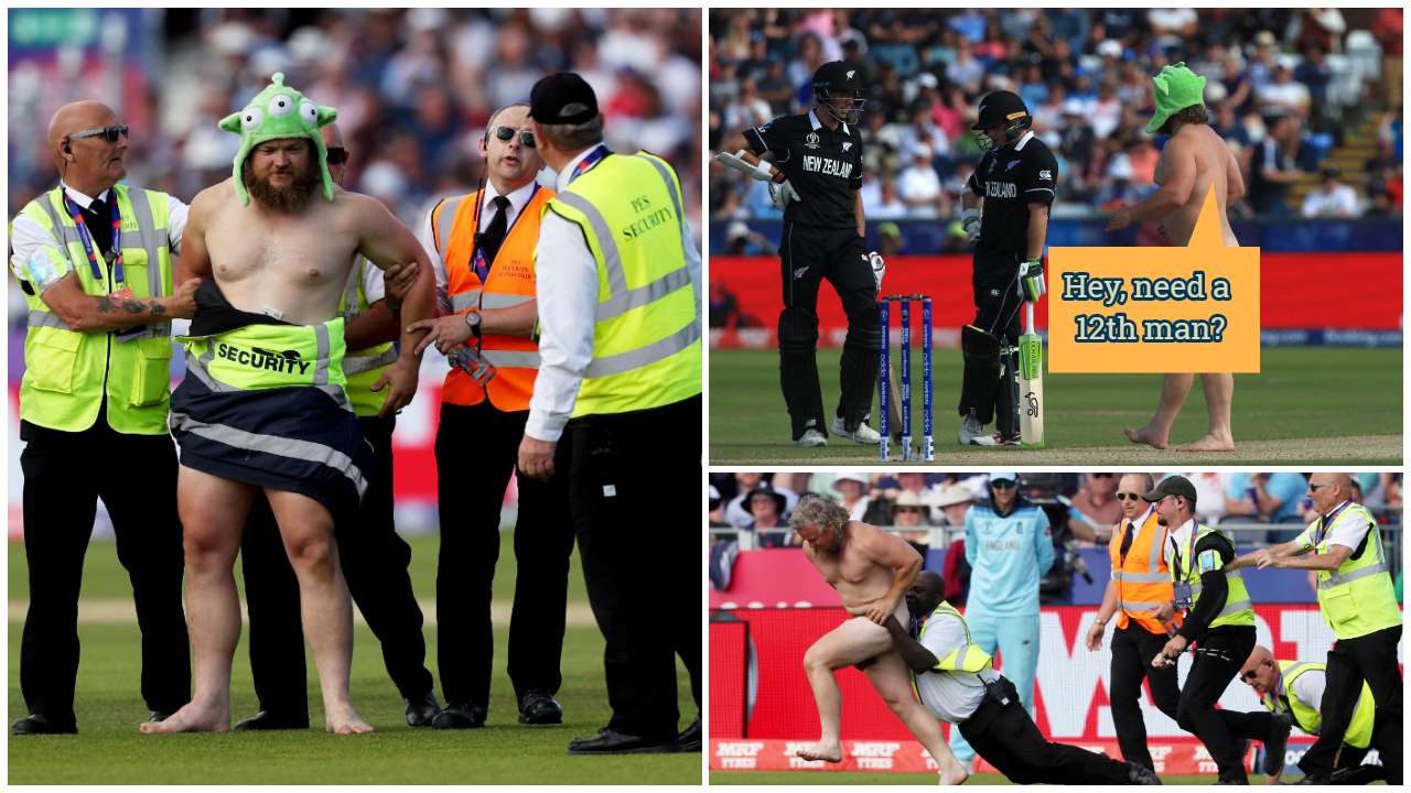 Streaker S Day Out Naked Pitch Invader Interrupts England Vs New