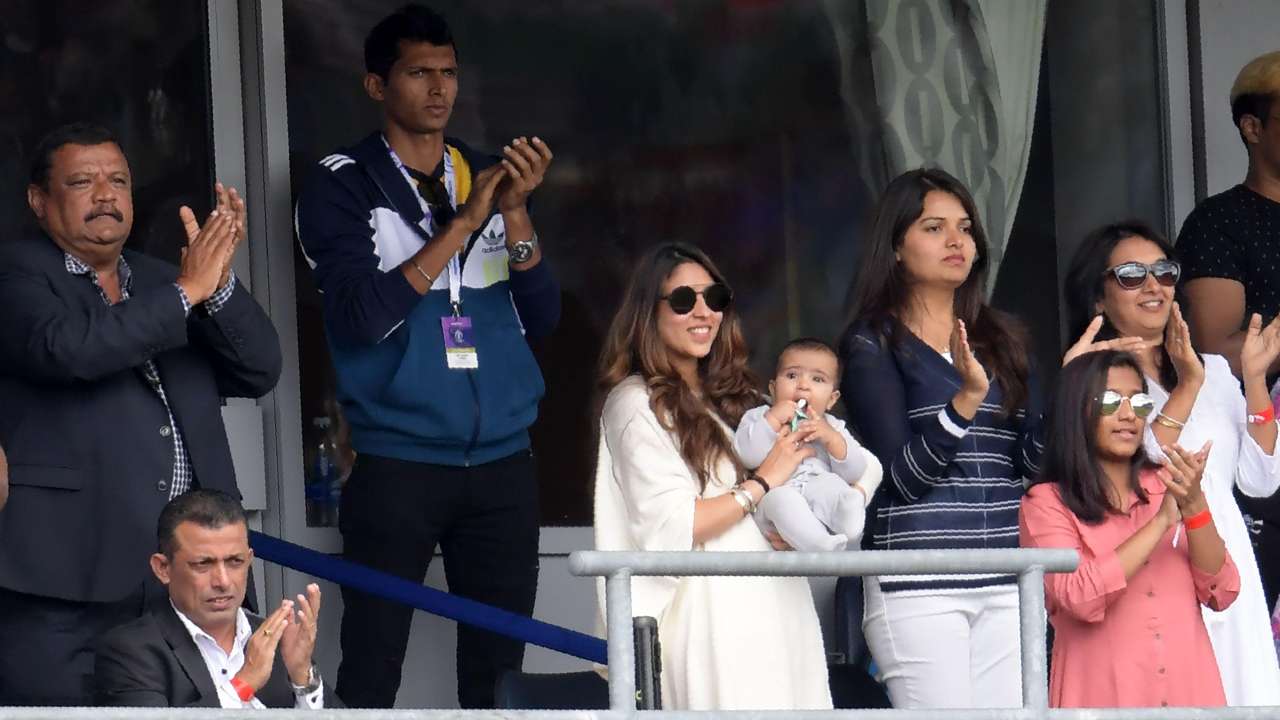 World Cup 2019: Rohit Sharma's daughter Samaira, wife Ritika cheer during  his record-breaking century