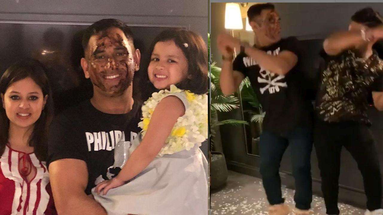 Best Pics And Videos From Ms Dhoni S Party Mahi Shows Age Is Just A Number Shakes A Leg With Pant Pandya And Ziva