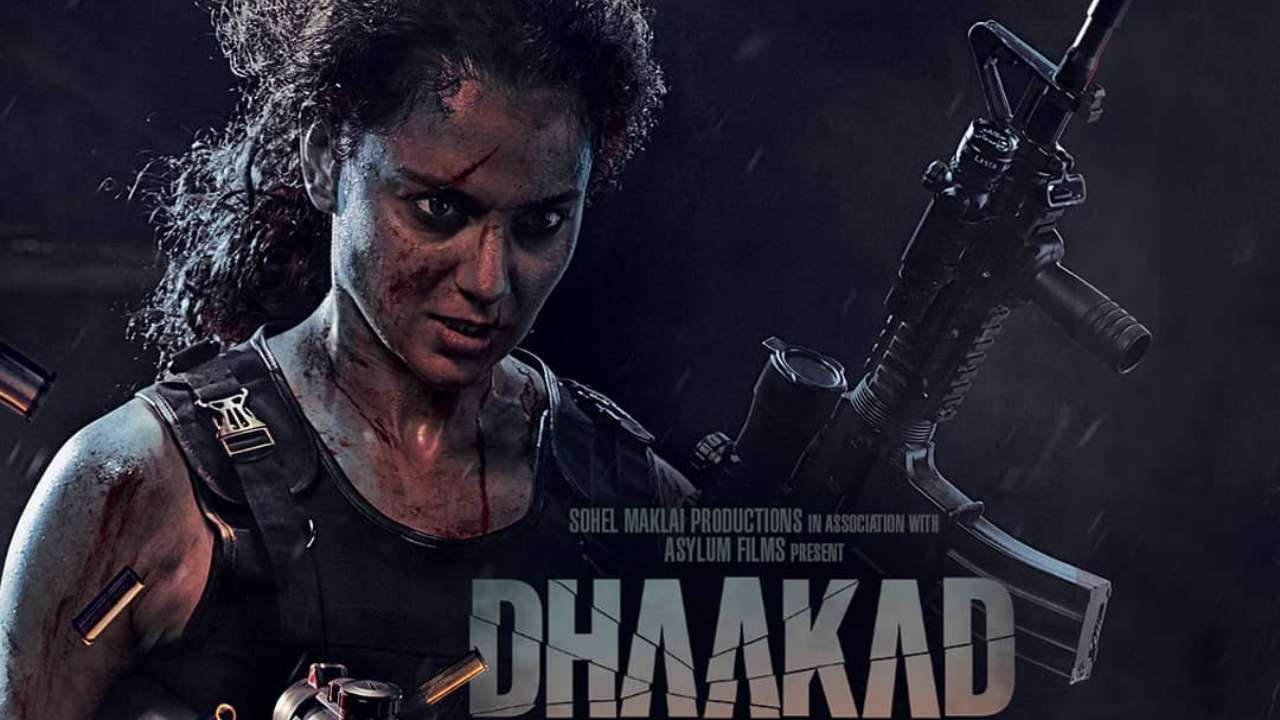 'Dhaakad': Fiesty Kangana Ranaut blazes guns fearlessly in latest poster