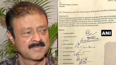 Do not let Kumaraswamy, Shivakumar enter hotel: Rebel MLAs to Mumbai Police