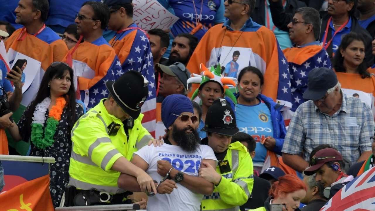 India Vs New Zealand World Cup Semifinal Pro Khalistan Protestors Evicted From Stadium