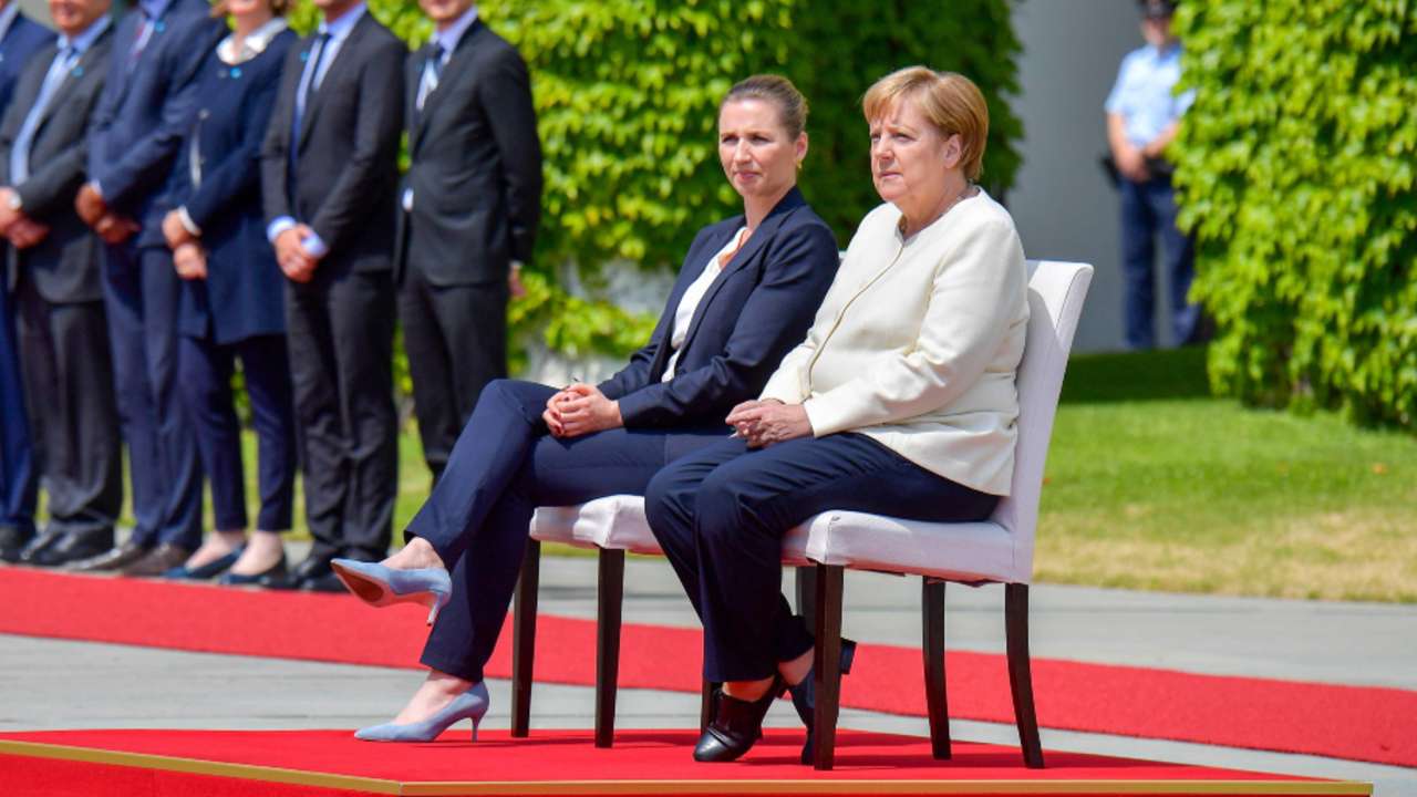 Angela Markel Plays Safe, Sits Through Germany's Anthems After Earlier ...