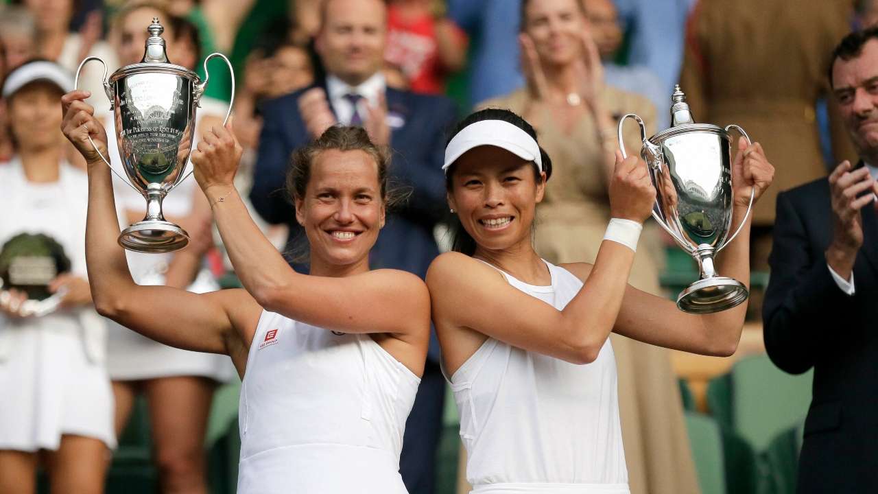 Wimbledon Barbora Strycova and Hsieh SuWei ace their way to victory