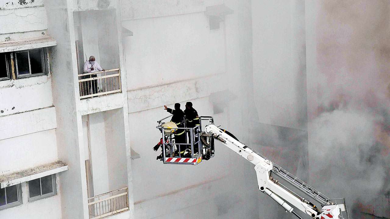 MTNL fire