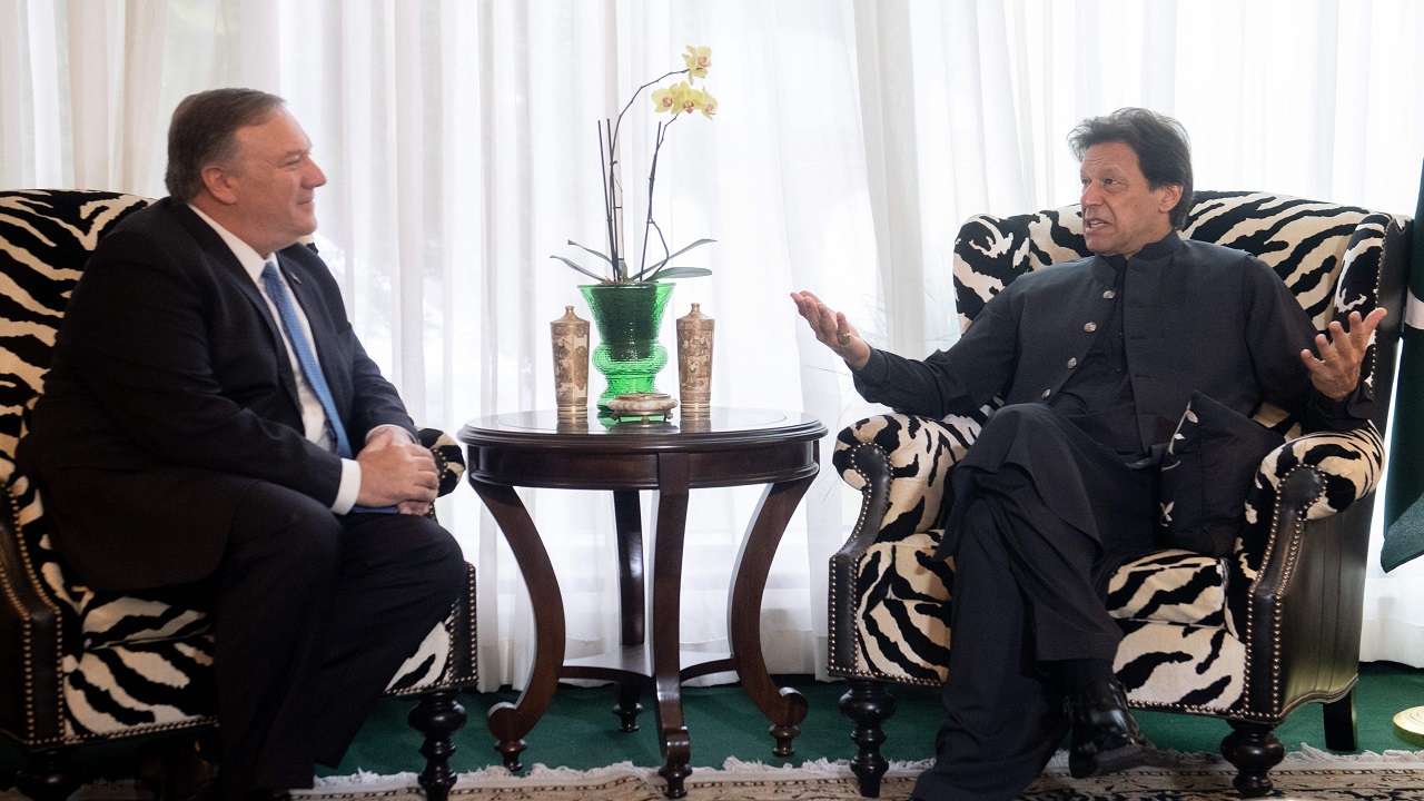 Mike Pompeo and Imran Khan
