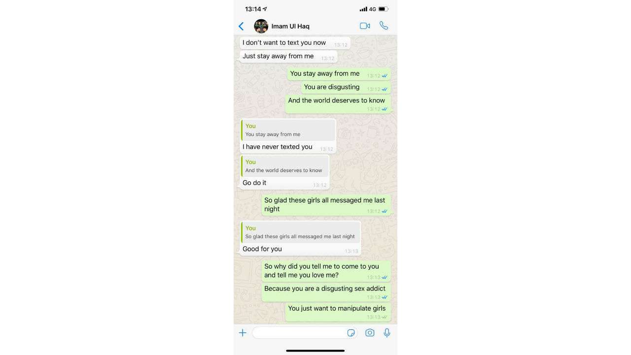 Imam-ul-Haq lands in controversy as alleged WhatsApp chats with ...