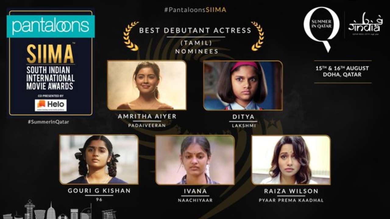 Best Debutante actress Tamil for SIIMA 2019