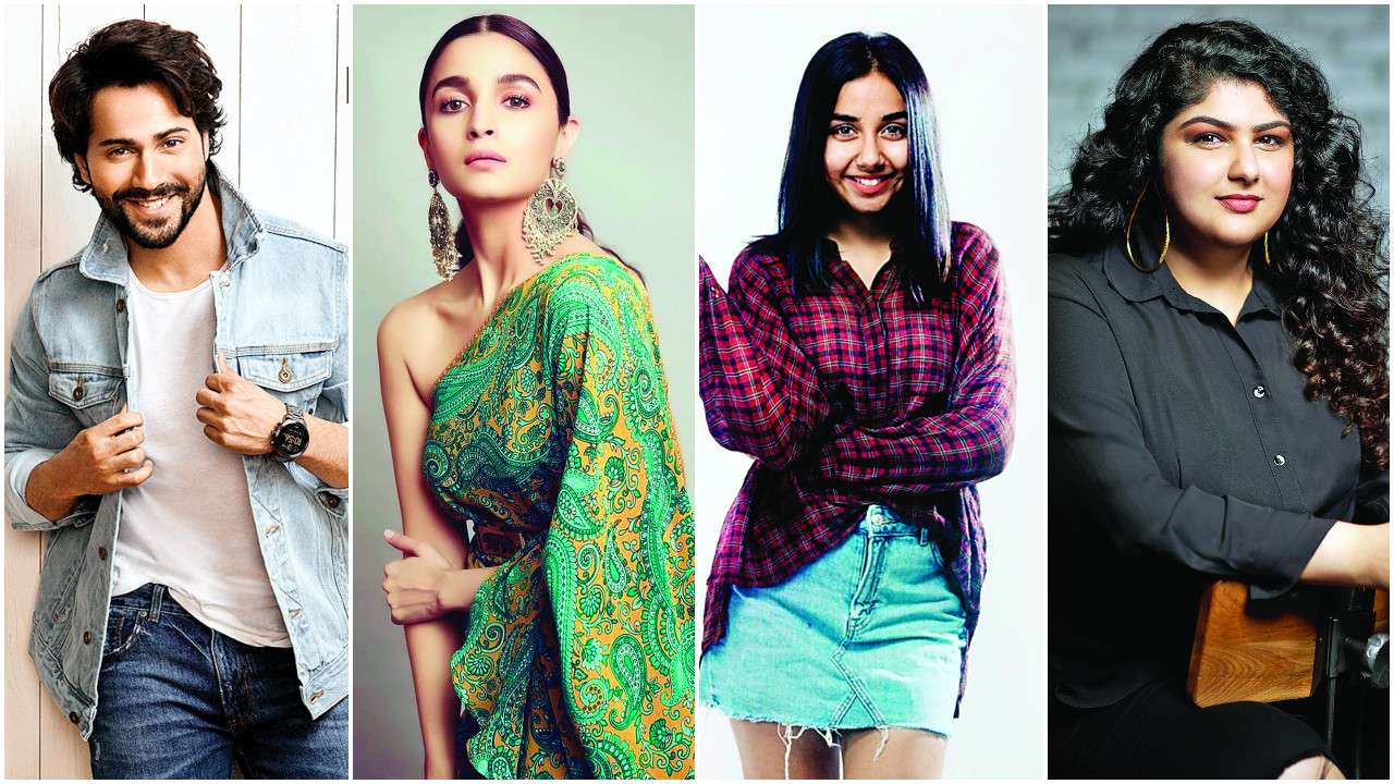 Varun Dhawan, Alia Bhatt, Prajakta Koli and Anshula Kapoor