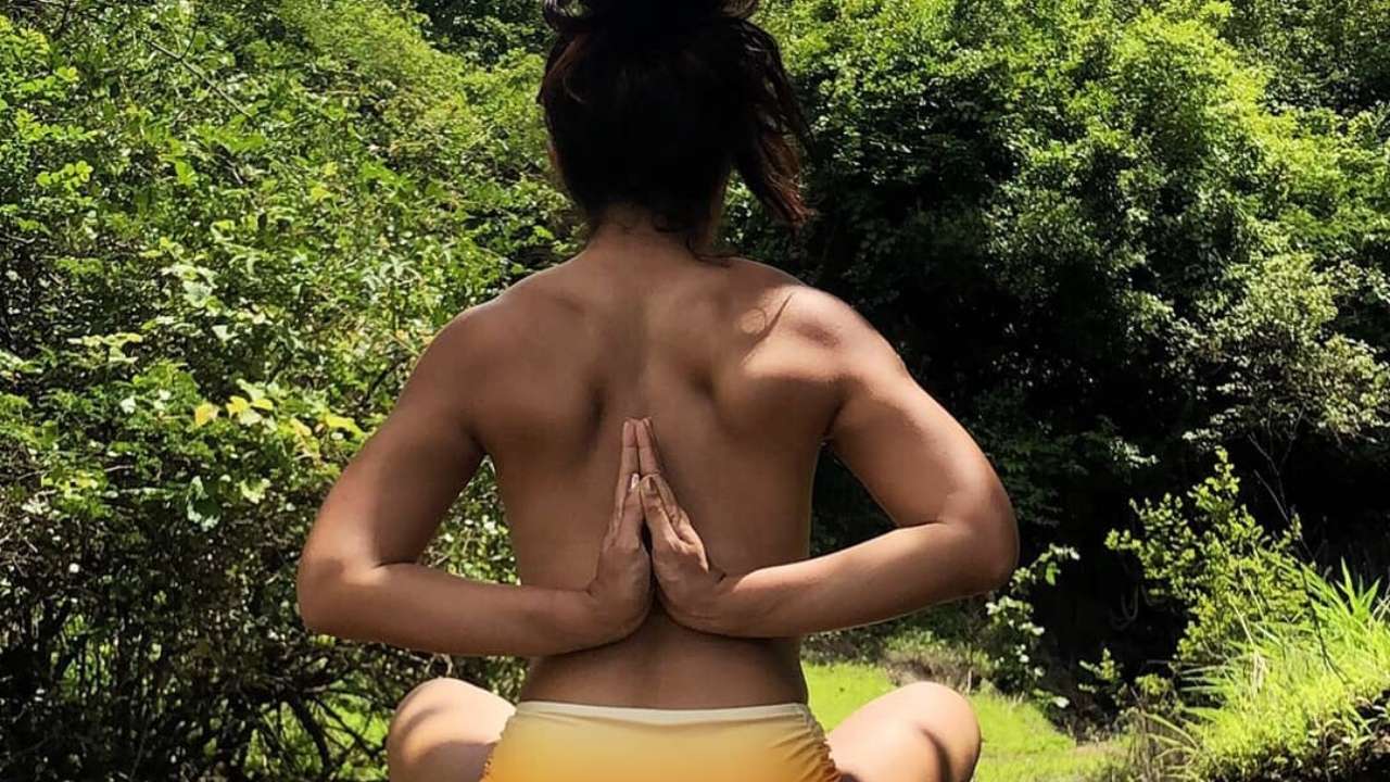 Nude is normal': Abigail Pande ditches shirt for latest yoga form