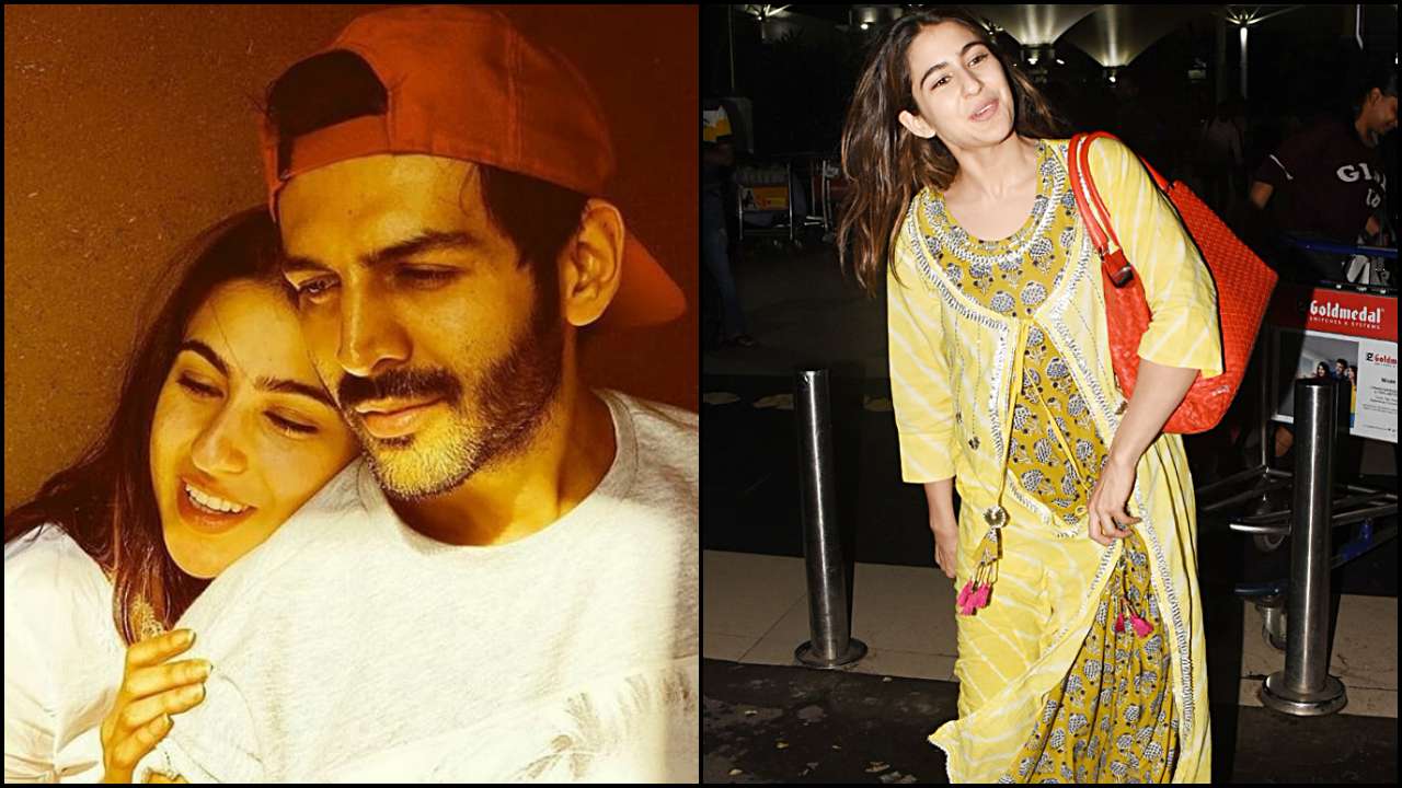 Watch: Kartik Aryan hugs Sara Ali Khan twice while seeing her off at