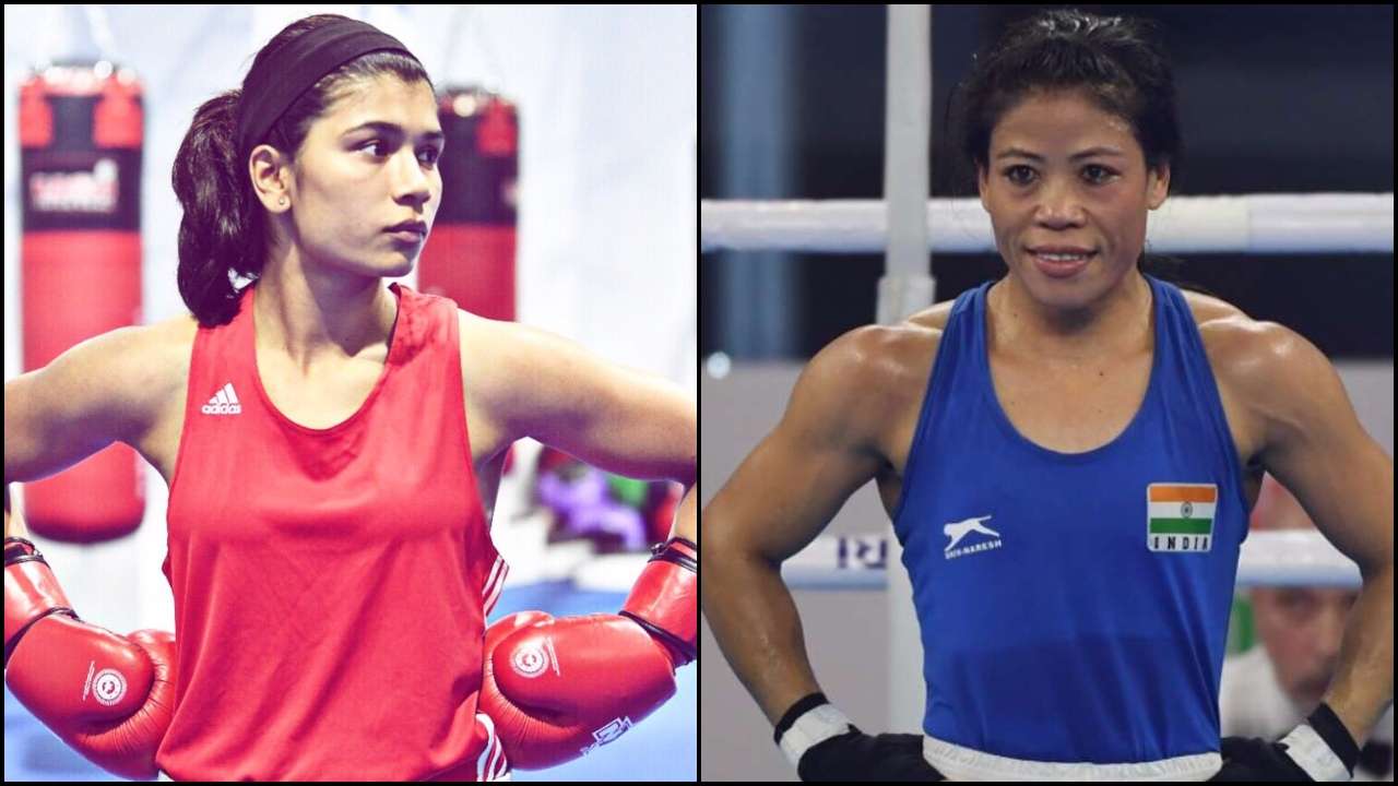 Nikhat Zareen and MC Mary Kom