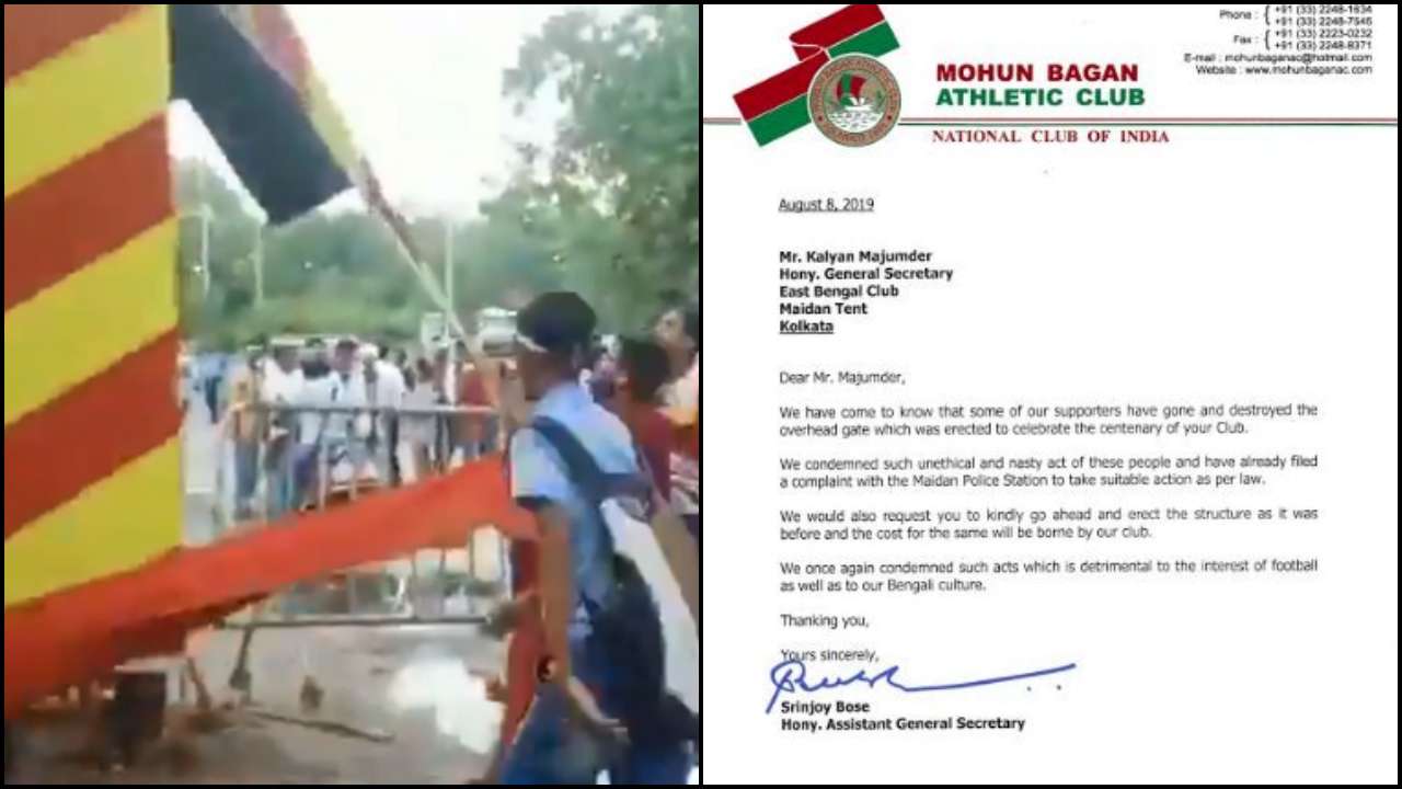 Mohun Bagan 'FANS' raze down East Bengal's centenary gate