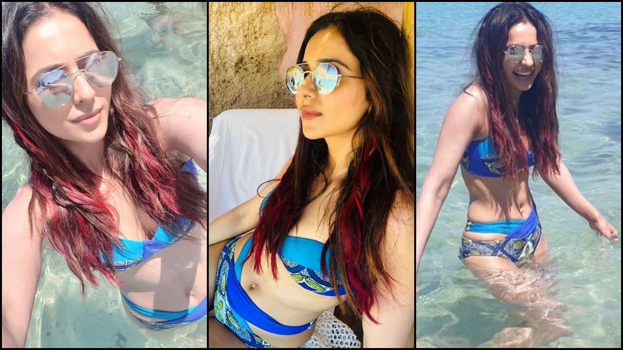 Rakul Preet Xxx Hd Video - Ibiza Diaries: Rakul Preet Singh looks sexy and cool in a blue bikini  during her vacation