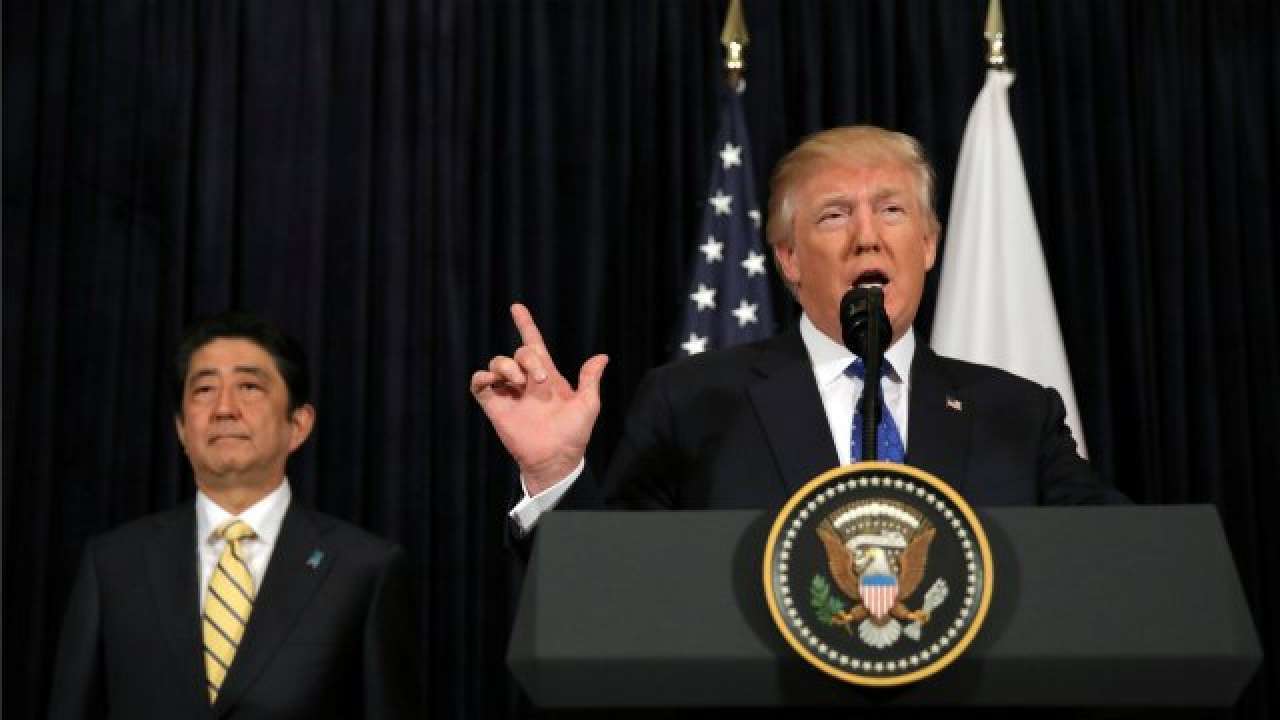 US President Donald Trump and Japan's Prime Minister Shinzo Abe