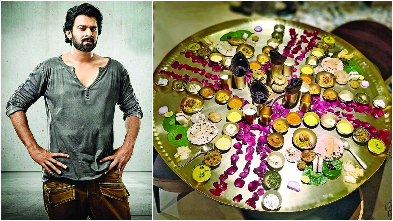 Prabhas (left) and The special Thali