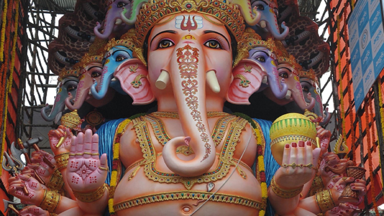 Lord Ganesha's idol in Hyderabad