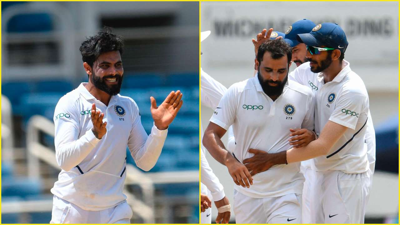 WI vs IND 2nd Test JadejaShami help India beat West Indies by 257 runs