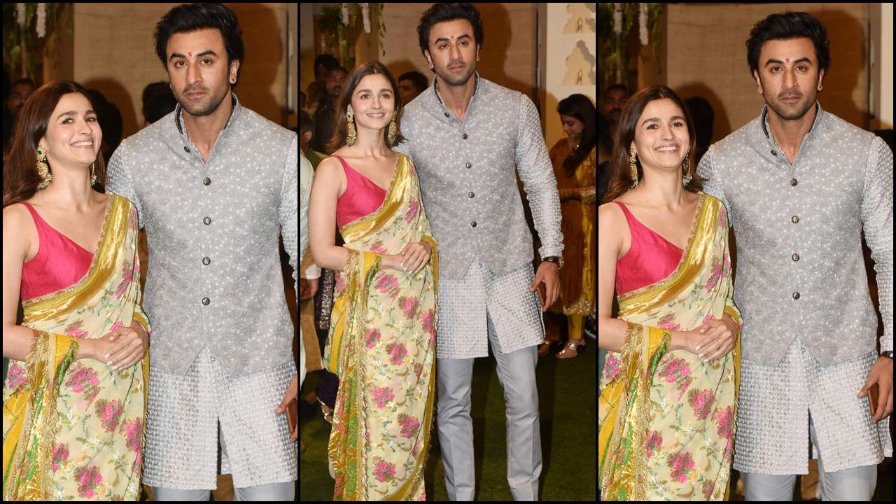 Ranbir Kapoor and Alia Bhatt arrive together at Ambani residence