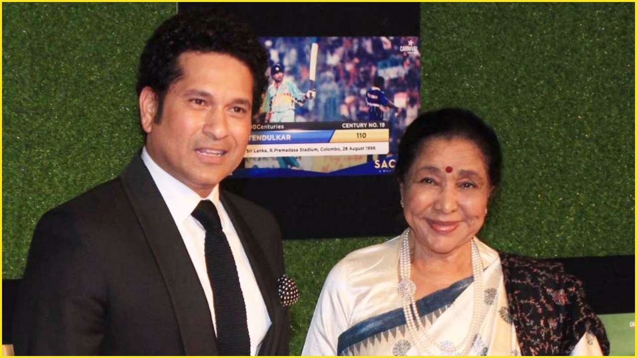 Sachin Tendulkar and Asha Bhosle