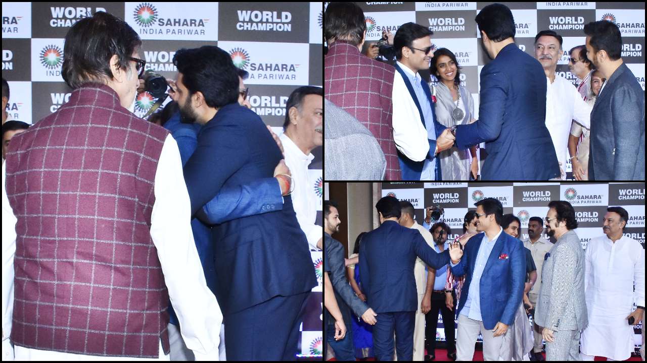 VIDEO: After months of sharing meme on Aishwarya Rai Bachchan, Vivek Oberoi comes face to face with Abhishek Bachchan