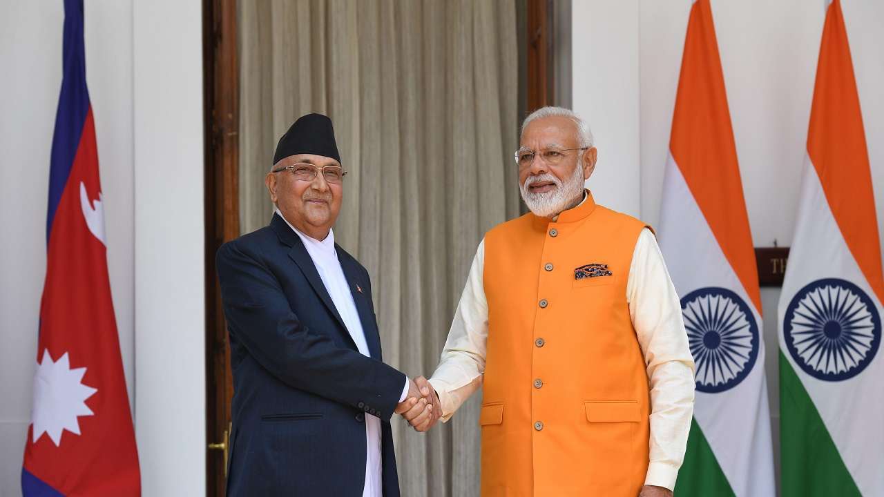 PM Modi and Nepalese counterpart KP Sharma Oli