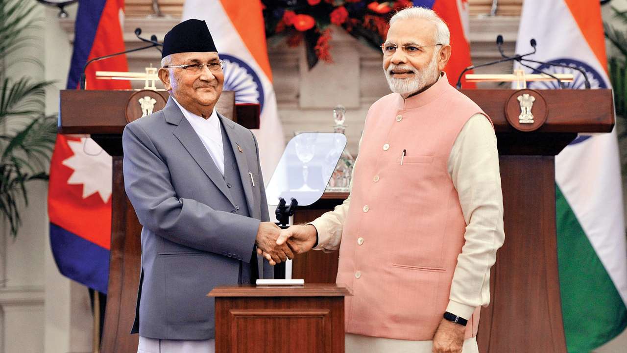 PM Modi and Nepalese PM KP Sharma Oli PM Modi and Nepalese PM KP Sharma Oli