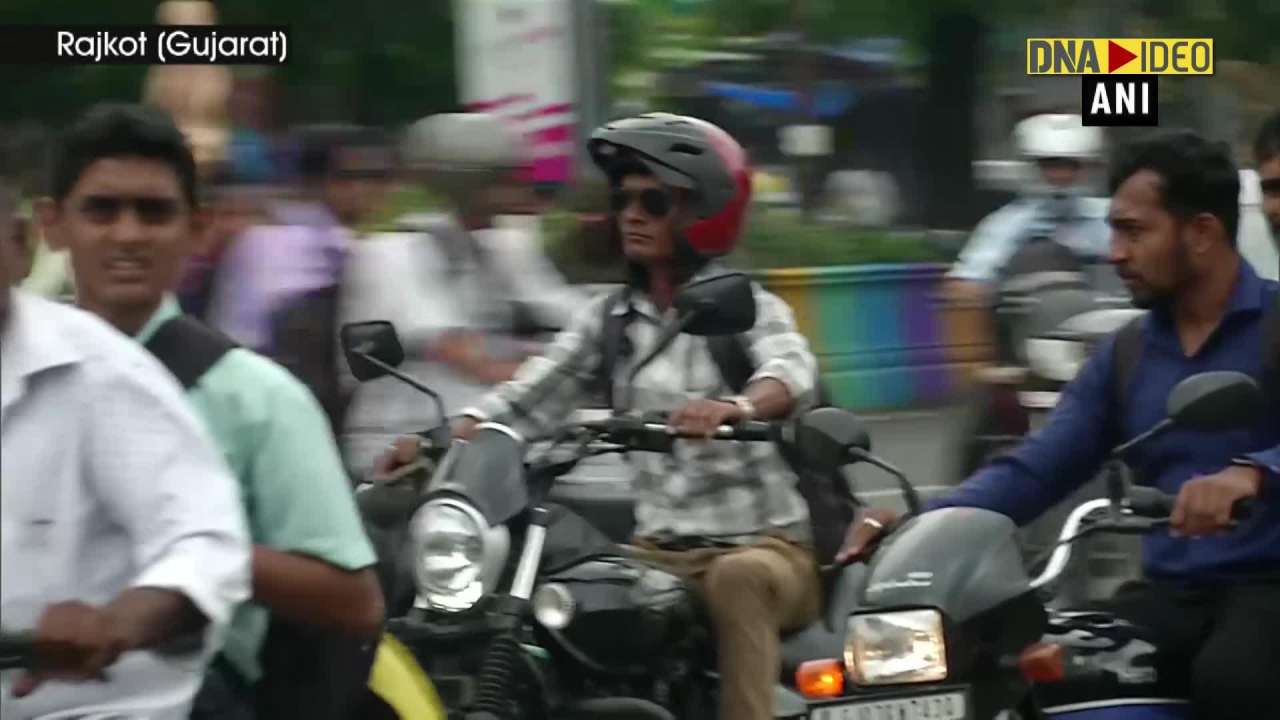 Rajkot Traffic police disguised as 'Lord Ganesha' to spread awareness