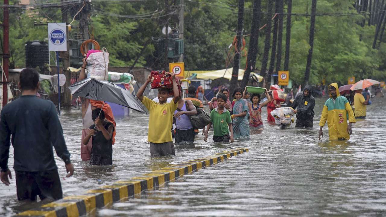 Flooded roads