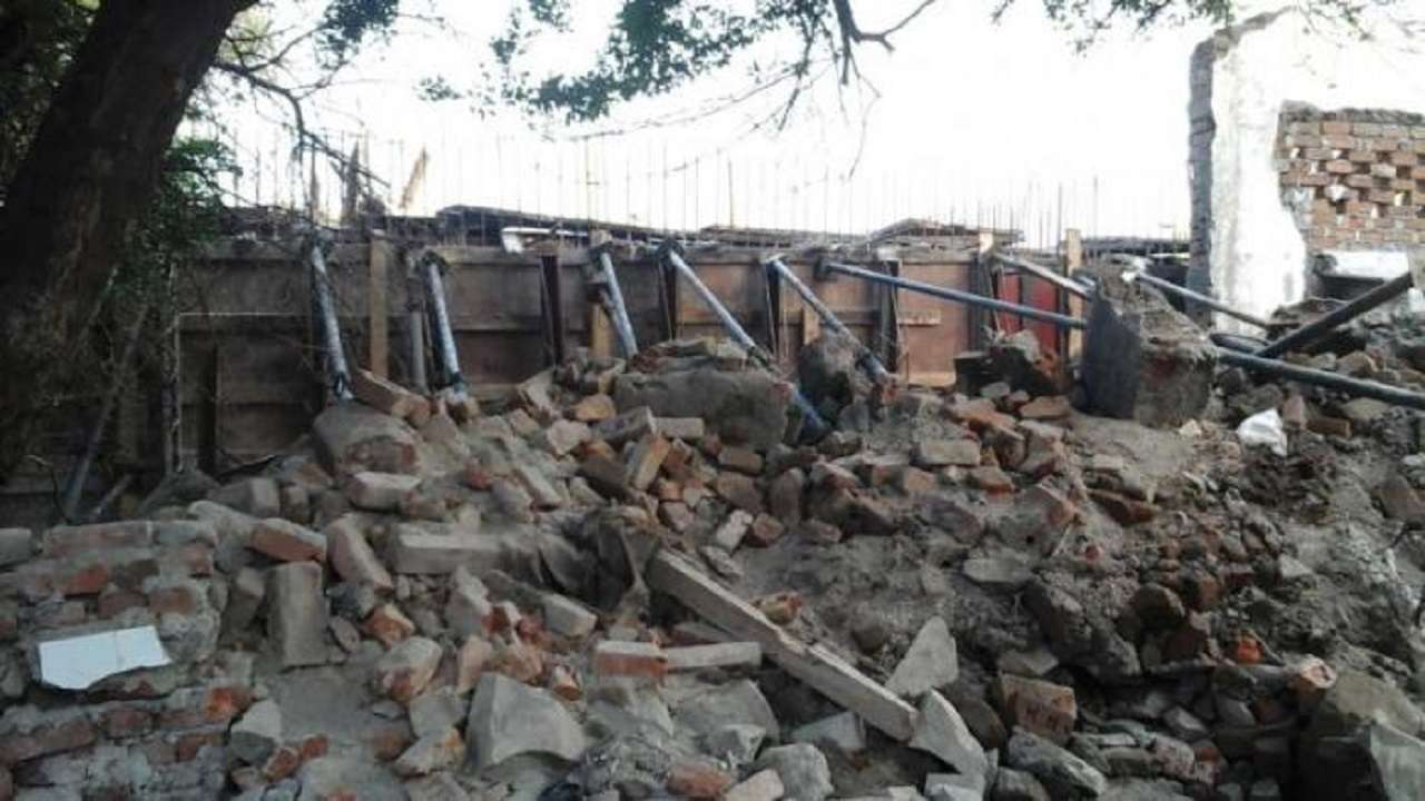 Image result for Wall collapsed in Ambala Cantt, five including three children died
