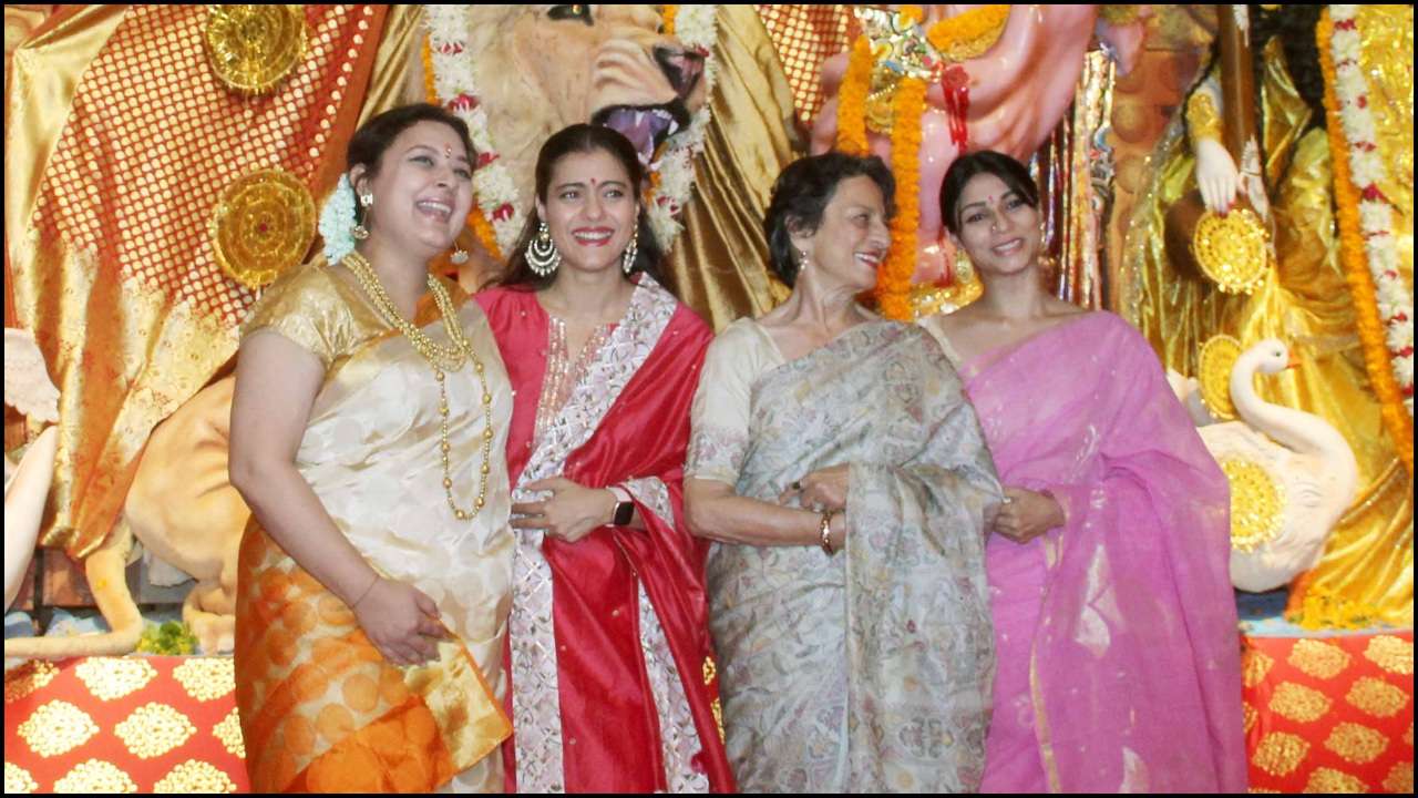 Mukerji women looked elegant in shades of white and red