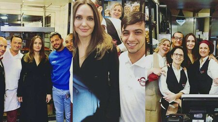 Jolie gets snapped with fans