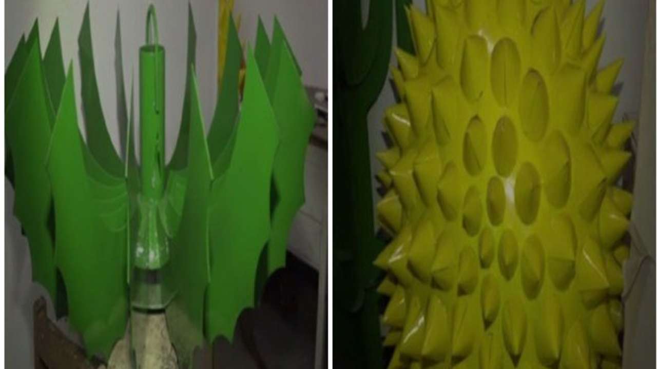 Vadodara Fine art faculty designs iron cacti artwork for Statue of