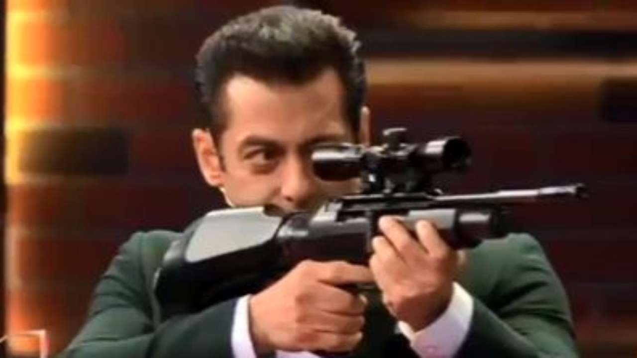 Salman Khan tries sharp shooting