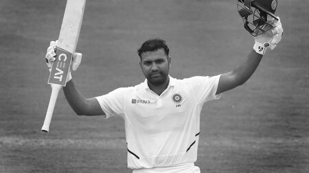 Maiden Test double ton for Rohit!, but a sad dismissal soon after