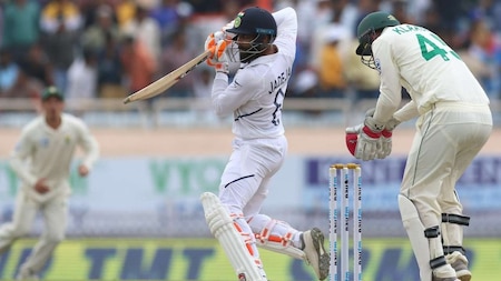 13th half-century in Tests for Ravindra Jadeja, but he too departs soon afater
