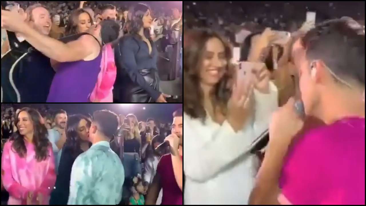 Image result for latest images of priyanka chopra did kiss to nick jonas on alive concert