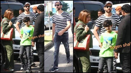 Sunaina snapped with Hrithik and his son