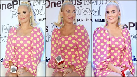 Katy Perry saves herself from wardrobe malfunction