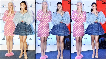 Katy Perry does 'Namaste' with Jacqueline Fernadez