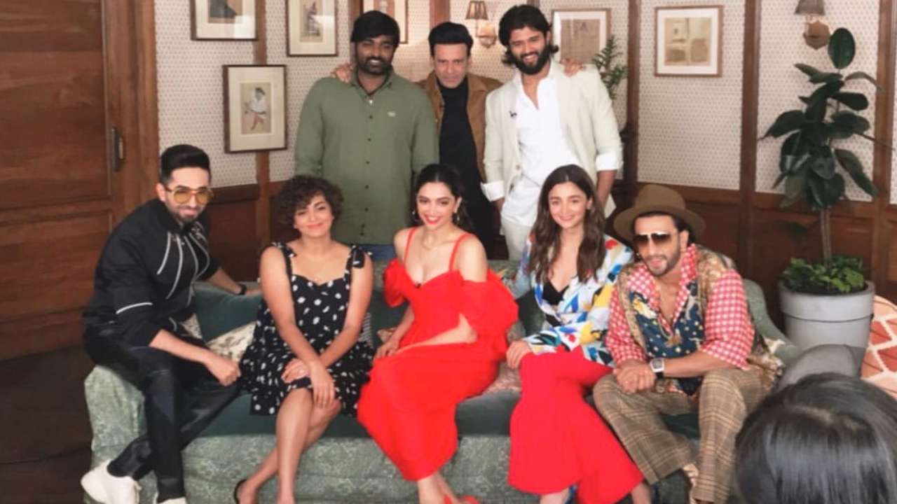 Alia Ayushmann Deepika Manoj Parvathy Ranveer Vijay Deverakonda Vijay Sethupathi Come Together For A Rare Photo alia ayushmann deepika manoj