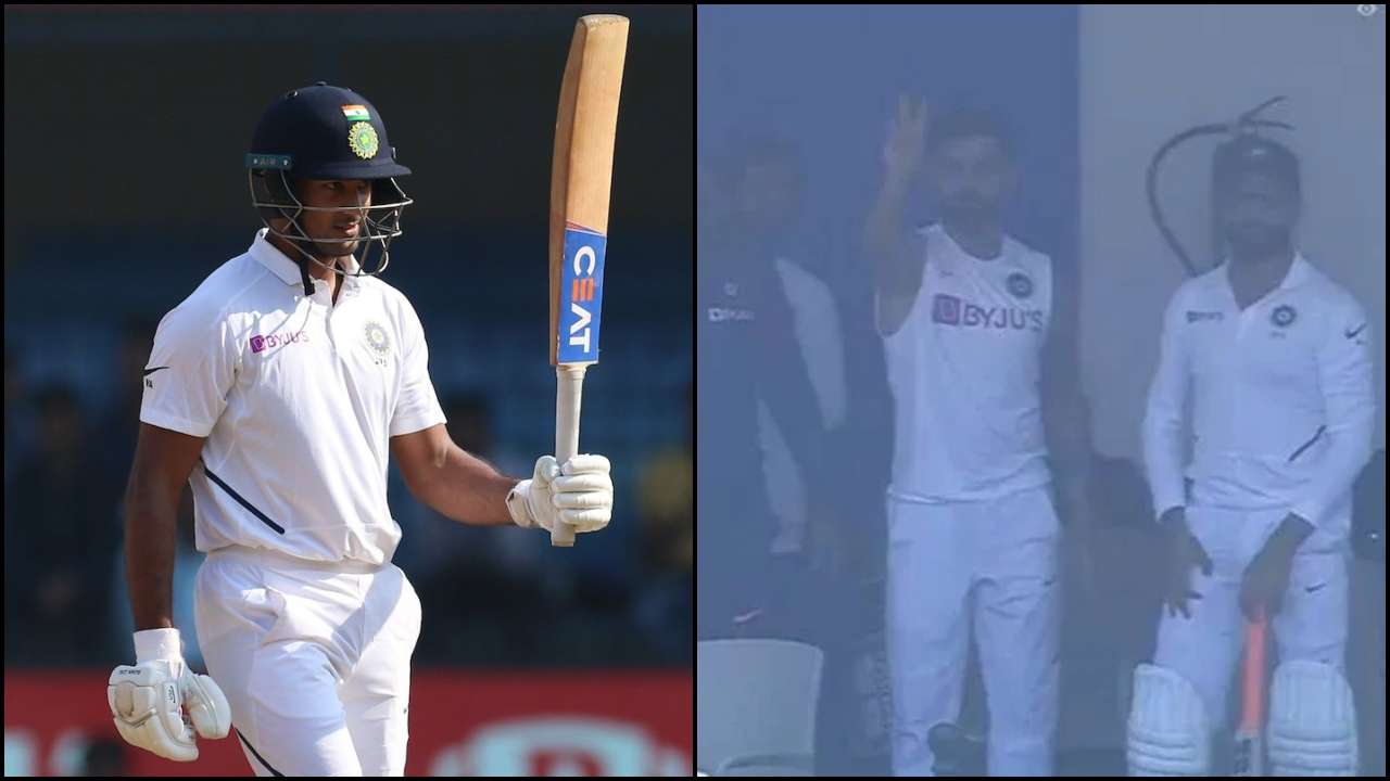 Ind Vs Ban Watch Virat Kohli Signals Mayank Agarwal To Go For 200 Latter Responds With Thumbs Up