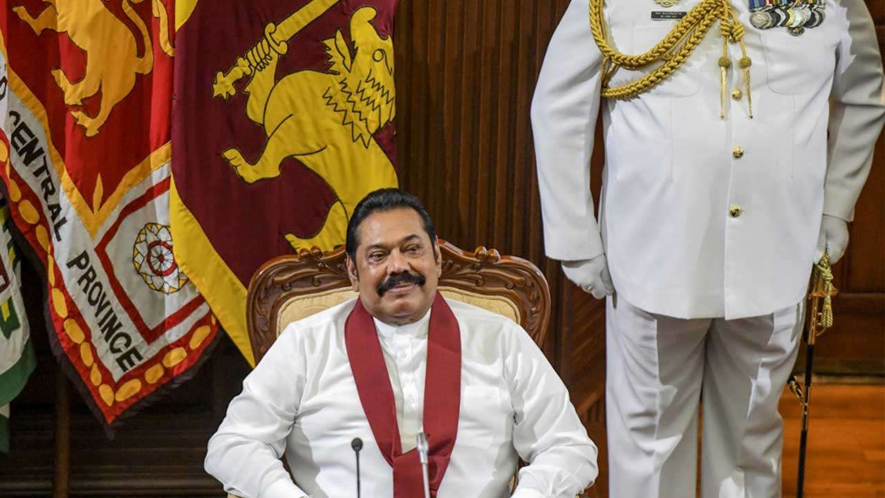 Mahinda Rajapaksha swears in as new Prime Minister of Sri Lanka