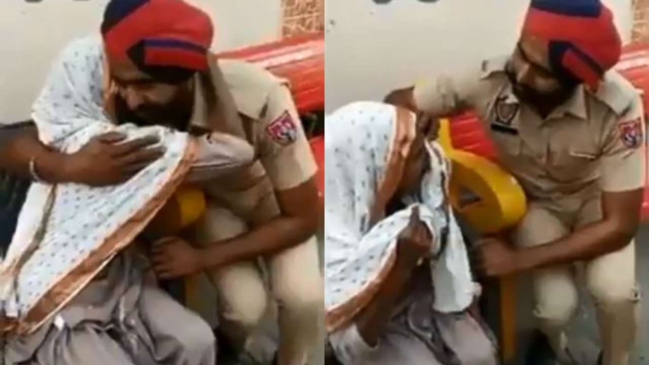 Viral video: Punjab cop consoles elderly woman, gets praise from netizens