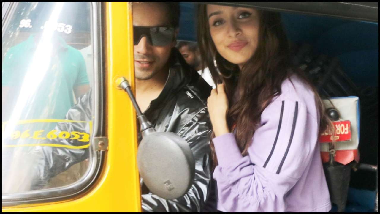 Varun Dhawan and Shraddha Kapoor snapped in auto