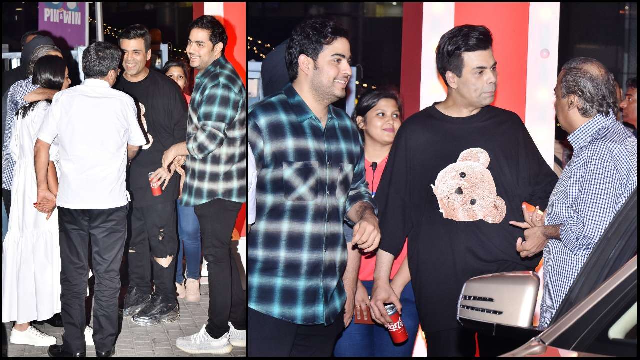 Karan Johar with Ambanis