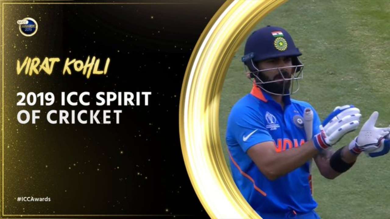 Spirit of Cricket Award: Virat Kohli (India)